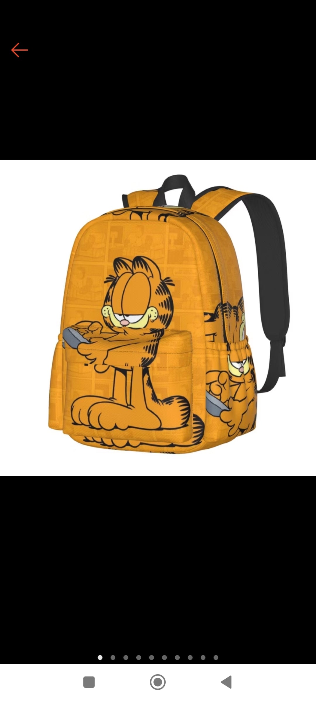 Mochila Garfield,escolar ligera para estudiantes,casual para portátil de viaje. 17 pulgadas