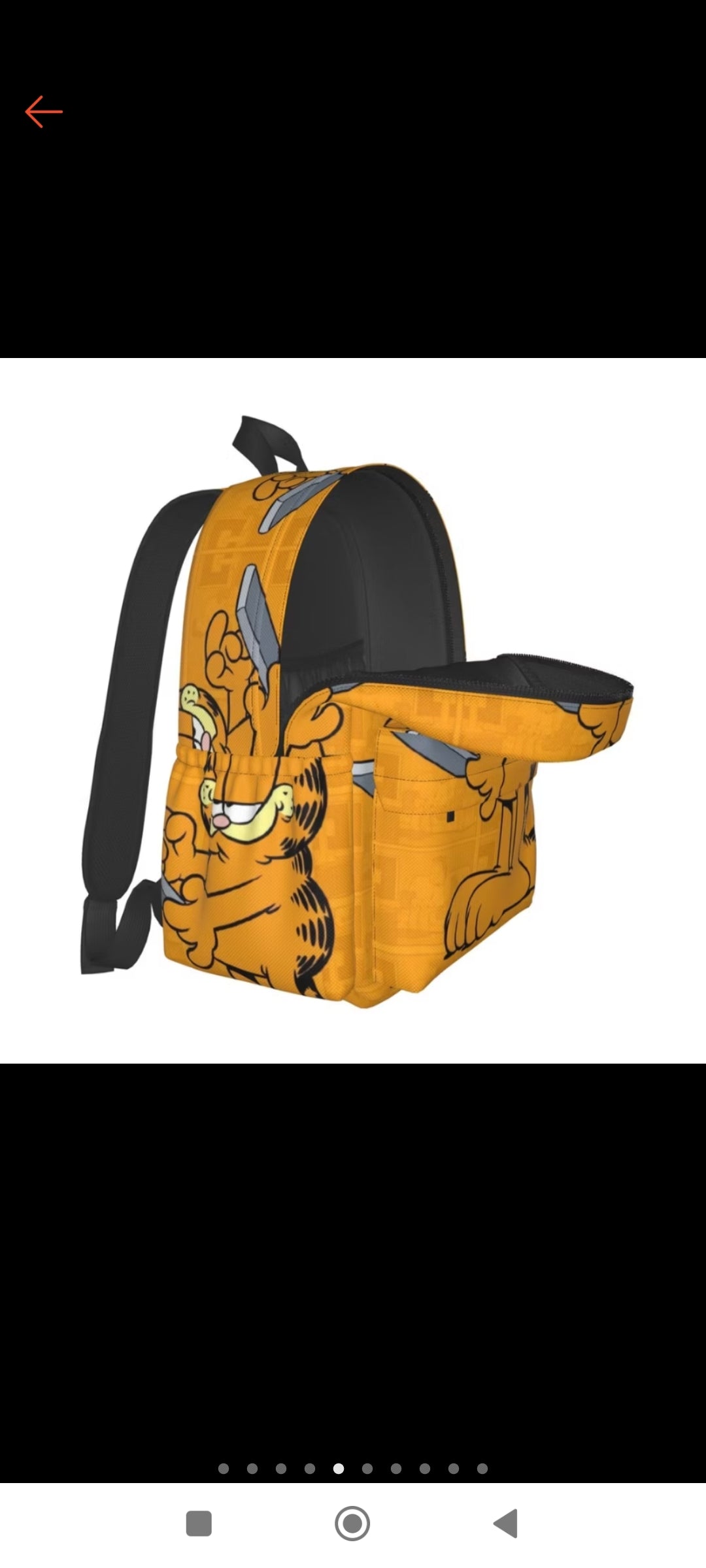 Mochila Garfield,escolar ligera para estudiantes,casual para portátil de viaje. 17 pulgadas