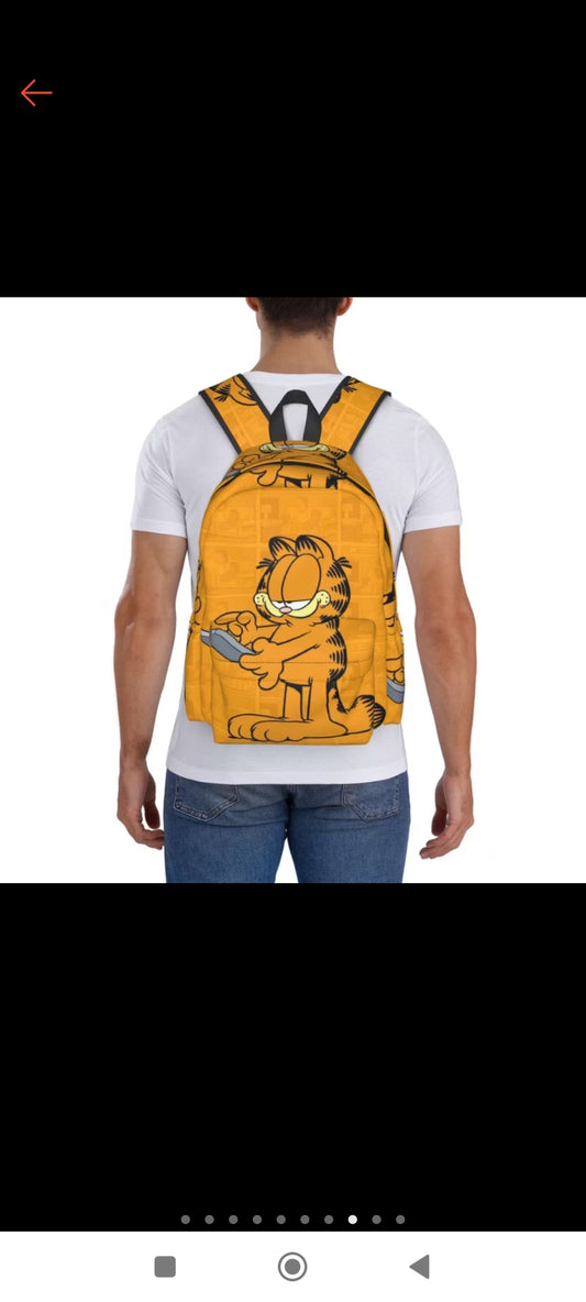 Mochila Garfield,escolar ligera para estudiantes,casual para portátil de viaje. 17 pulgadas