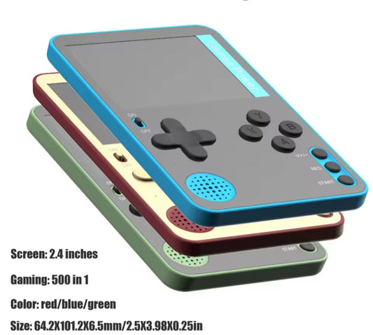 Consola de juegos portátil 500 juegos clásicos LCD